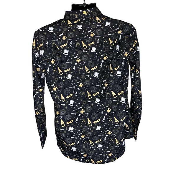 SIMON BANKS NEW YEARS MENS BUTTON DOWN DRESS SHIRT - Picture 2 of 5